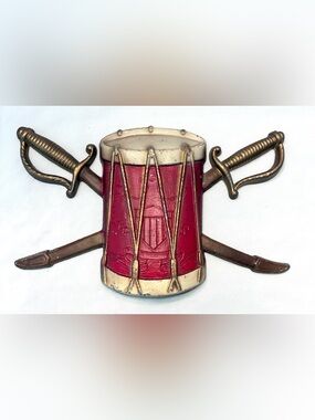 Vintage (1950’s/60’s) Sexton #576 cast iron drum and sword wall plaque